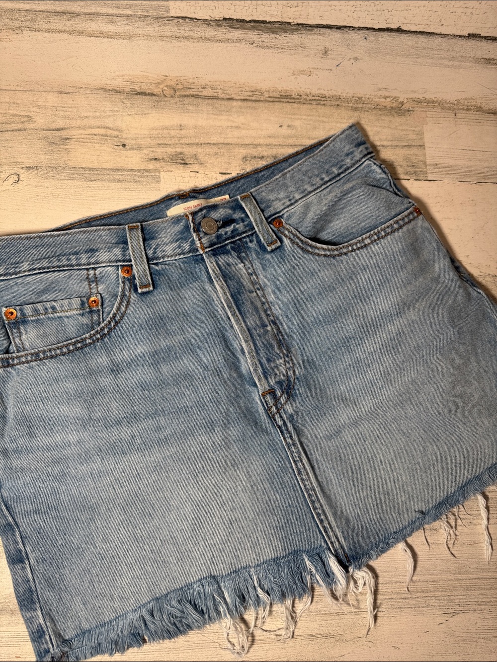 Levi’s Icon Distressed Denim Skirt - Size 27
